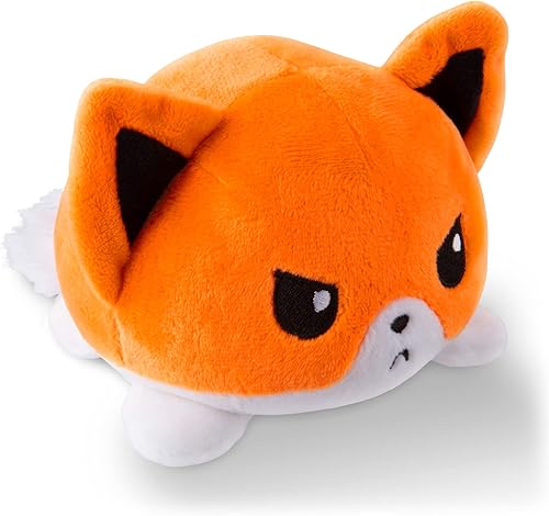 TeeTurtle - El peluche original de zorro reversible - Naranja - Bonitos animales de peluche sensoriales que muestran tu estado de ánimo Blanco +