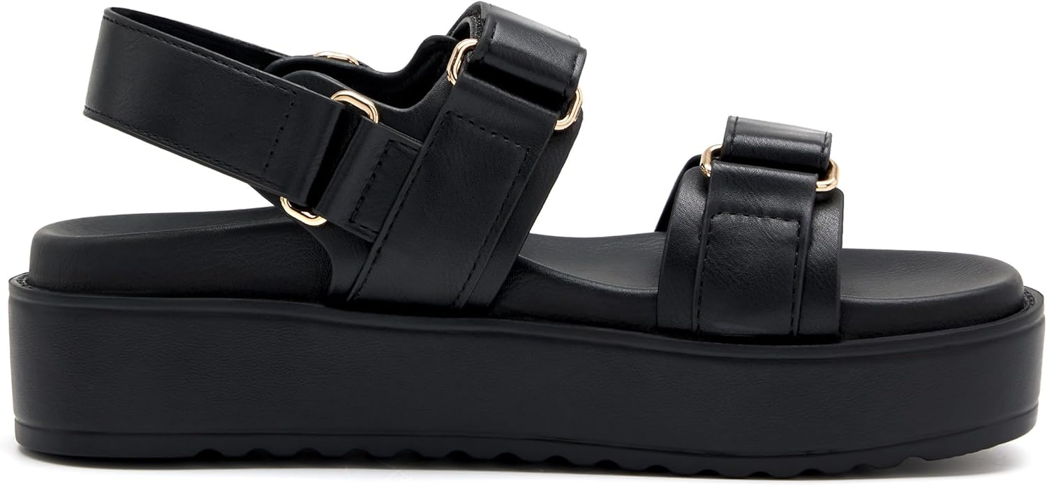 vodvob Women’s Flat Sandals with Soft Cushioned Footbed Open Toe Slides Adjustable Slip On Slippers for Summer - Image 2