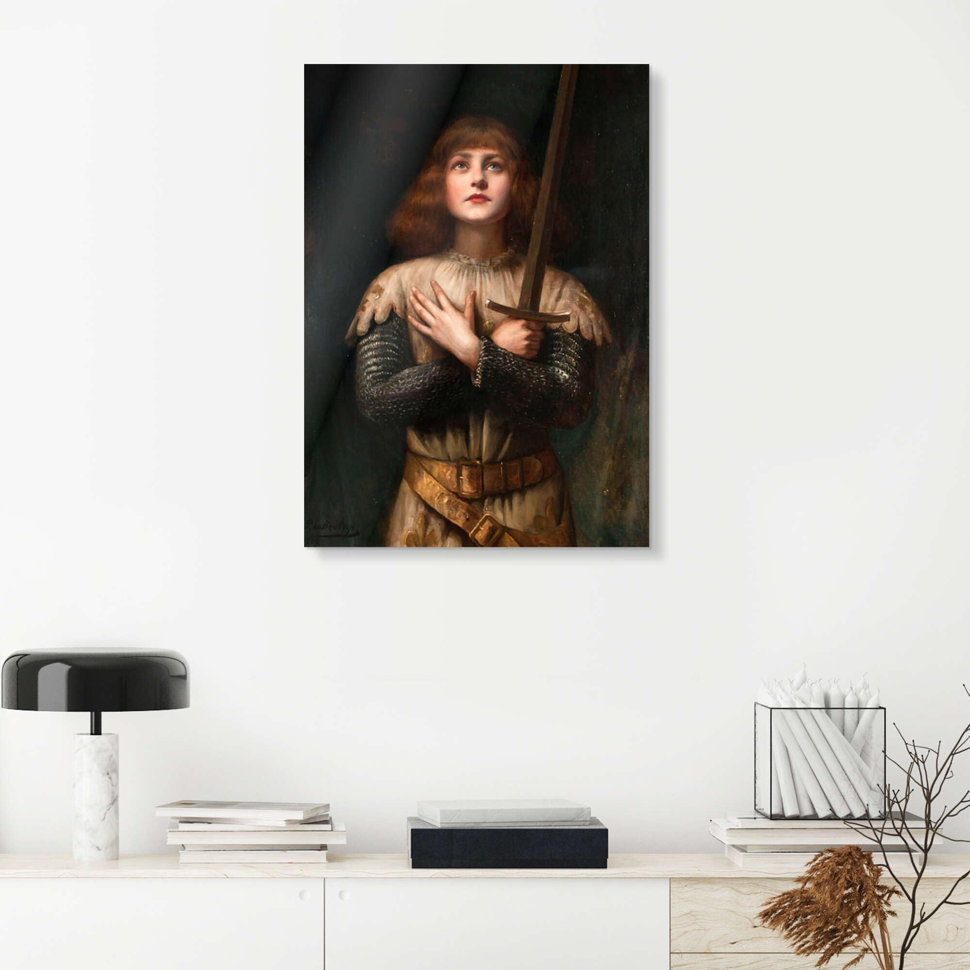 Posterlounge Jeanne d'Arc Acrylglasbild | 60 x 80 cm von Paul Antoine de la Boulaye Schwarz Wandbilder Wanddeko