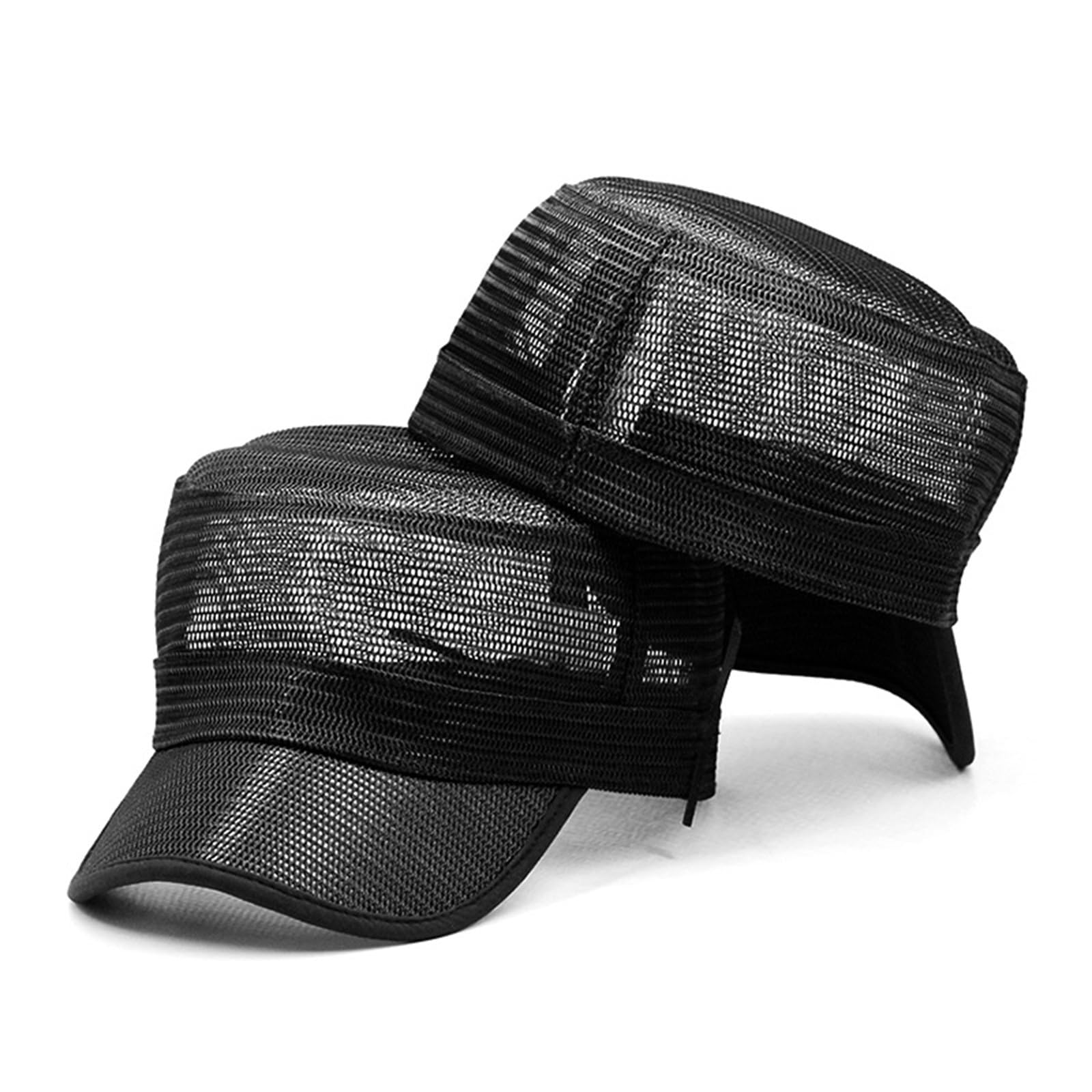 Berretto Militare da Cadetto Cappello da Uomo Estivo Berretto Piatto Militare Traspirante in Rete Completamente sigillata per Abbigliamento da Esterno