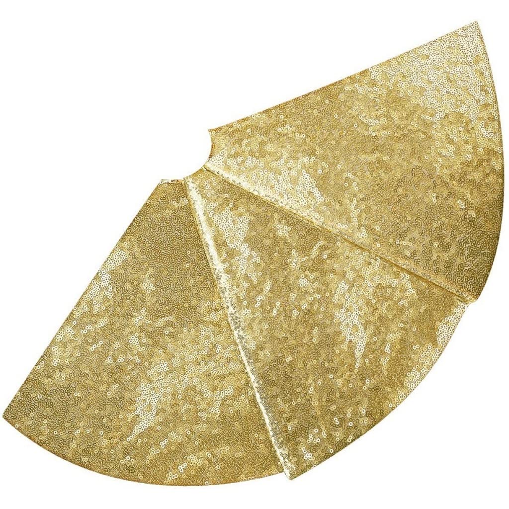 Weihnachtsbaum Rock, Weihnachtsbaumrock, Pailletten Doppelschichten Weihnachtsbaum Matte Weihnachtsbaum Dekorationen Decke Weihnachtsbaum(B,48inch)