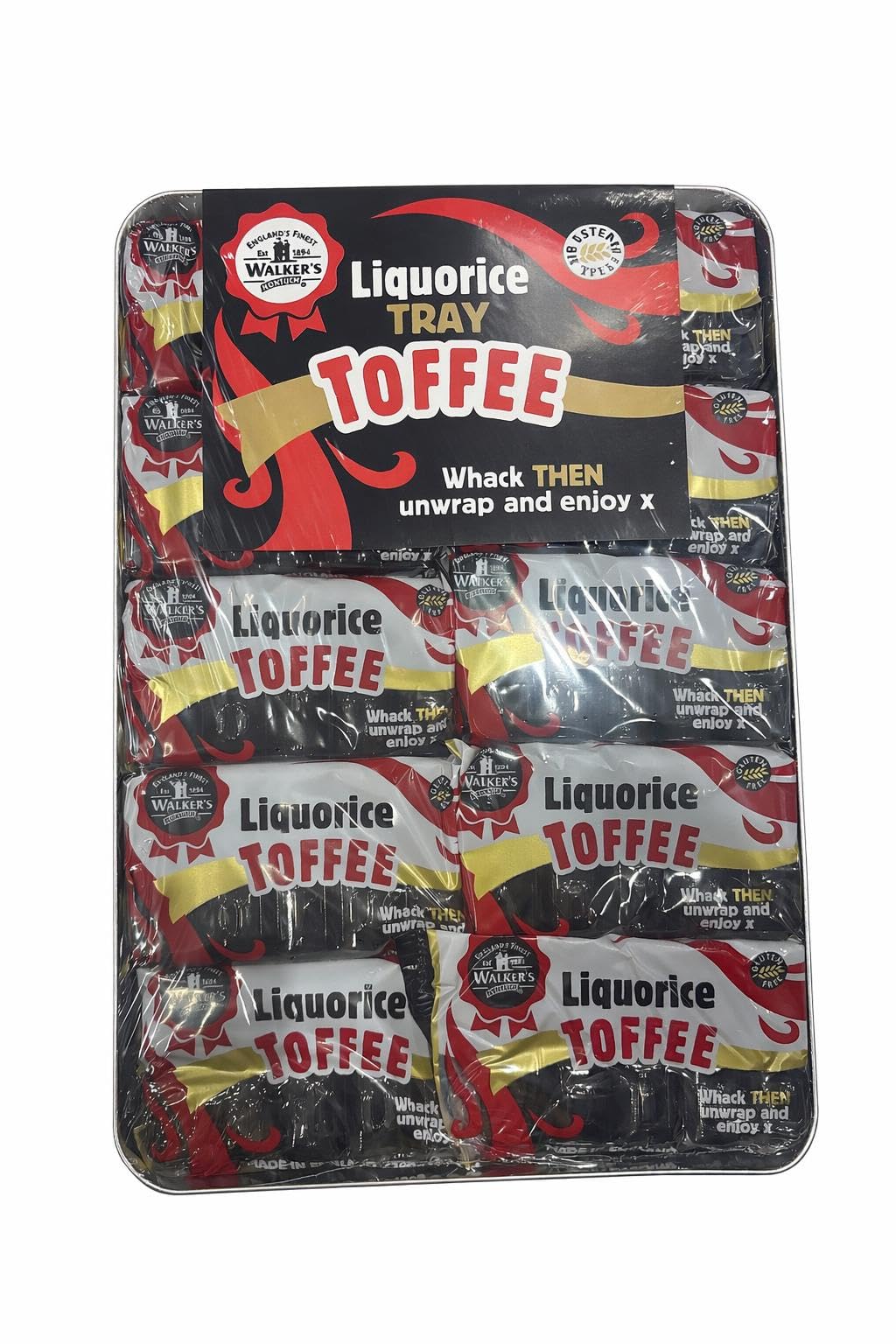 Walkers Nonsuch Liquorice Toffee Slabs (Tray of 10)