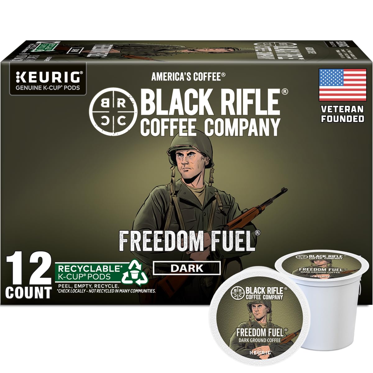 Amazon.com: Black Rifle Coffee Company Dark Roast Coffee Pods