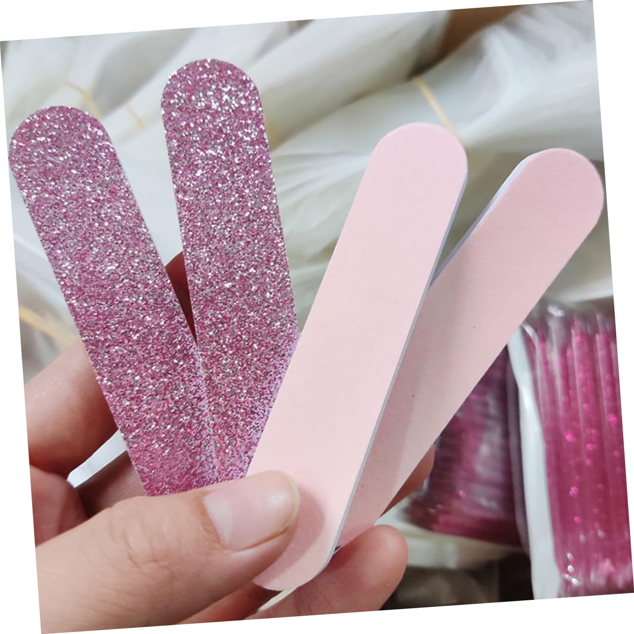 FOMIYES 100sätze Nail Art Tools Mit Nagelsticks Nagelfeilen Polierstreifen Und Buffer Blocks Für Maniküre Und Kreative Designs