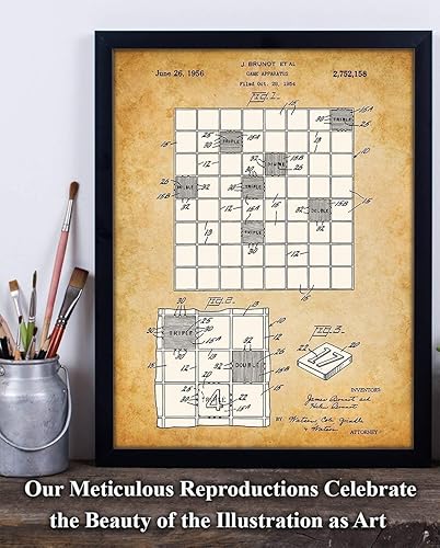 Miniatura 2 de Scrabble Board Game - 11x14 Unframed Patent Print - Makes a Great Man Cave or Game Room Decor and Gift Under $15 for Board Game Enthusiasts
