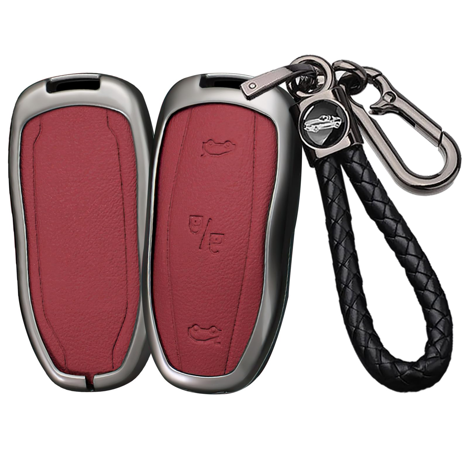 Coque de clé compatible avec Tesla Model S cuir alliage accessoires - 7