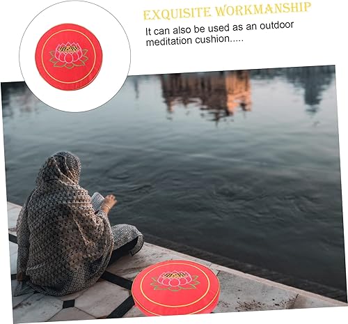 Miniatura 7 de LIGHTAOTAO Alfombrilla de adoración al aire libre Boho Almohadas de espuma para exterior+suelo+estera redonda de meditación Cojín de taburete de
