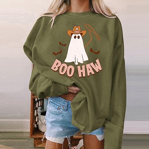 Miniatura 2 de Camisas de Acción de Gracias para mujer, camisa de Halloween de manga larga con gráfico de otoño, camisetas casuales de moda 2023