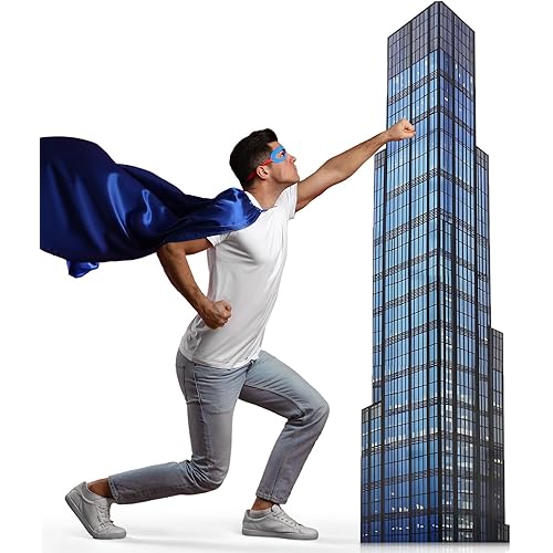 Ripeng 6ft Skyscraper Cardboard Cutout Stands-up Life Size Hero Theme Party Decoration City Skyline Backdrops Cityscape Comics Style Buildings Photo Props for Comic Birthday Party Favors