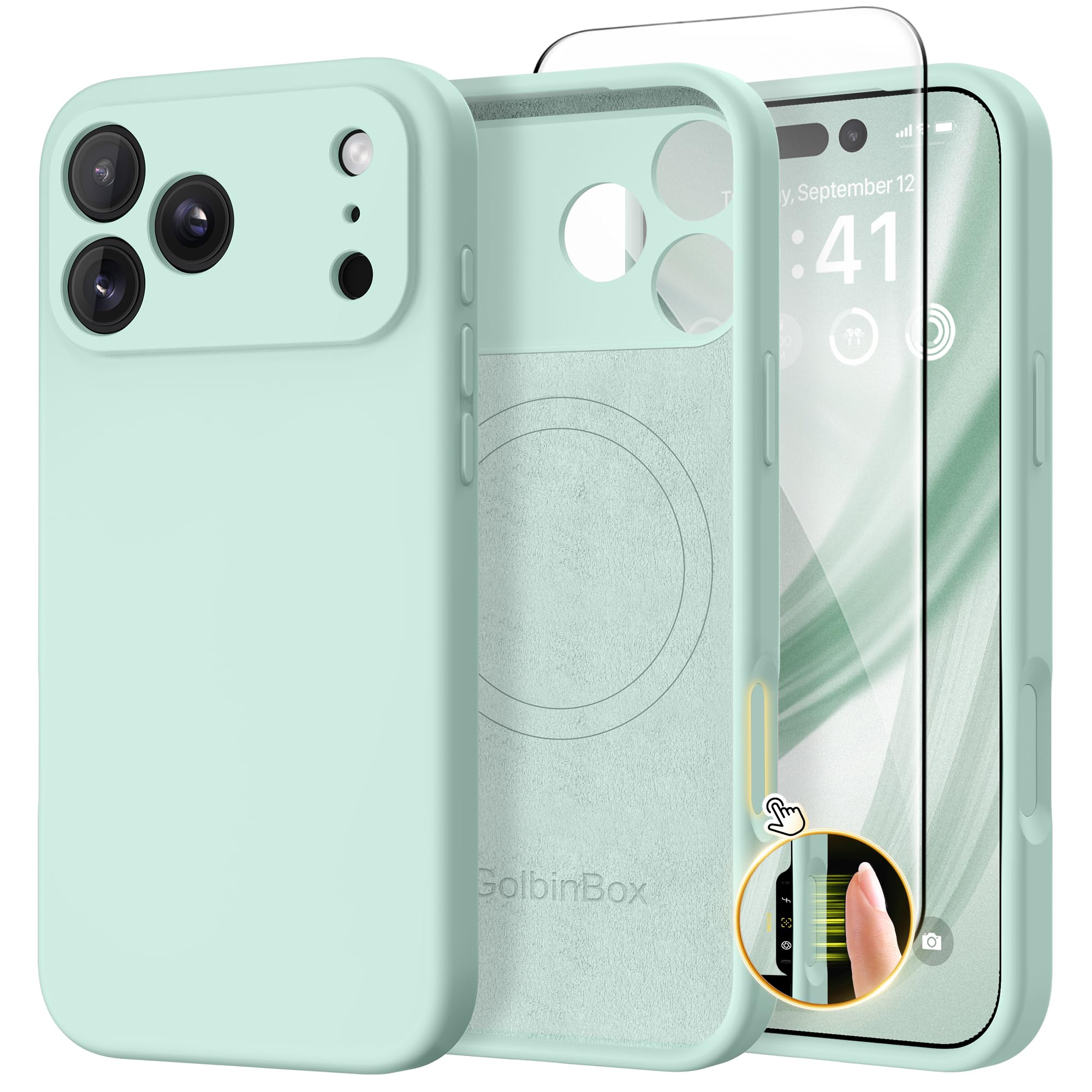 GolbinBox Magnetic for iPhone 18 Pro Max Case/17 Pro Max Case, Light Green
