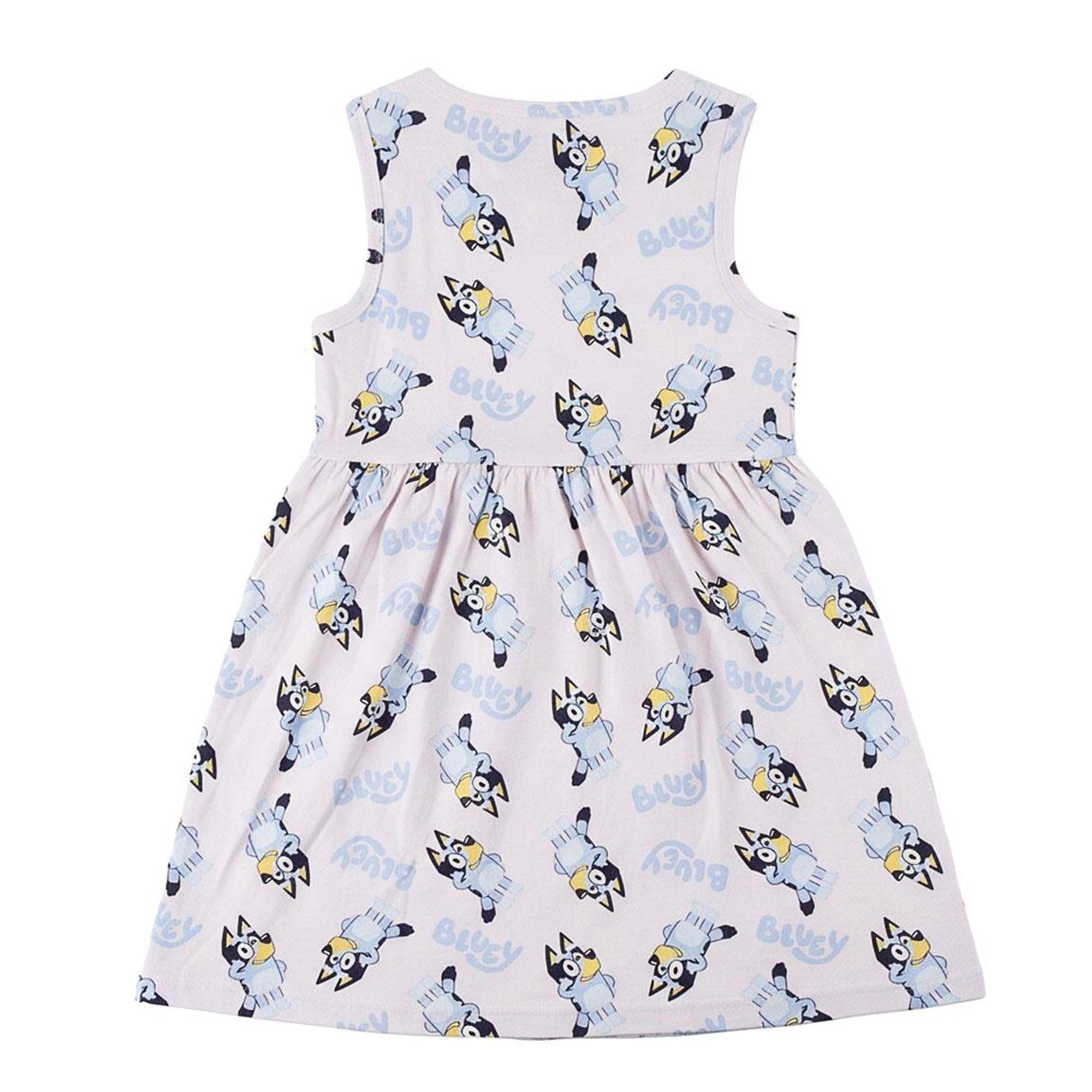 Vestido Bluey Niña Verano Sin Mangas Ropa Casual Cómoda Ligera