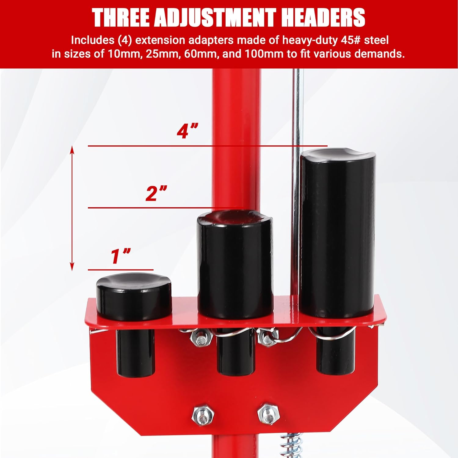 22 Ton Air Hydraulic Floor Jack for Heavy Duty Trucks & Tractors – 44,000 LBS Capacity, Low Profile (9"-17.7"), 4 Adapters (10/25/60/100mm), 46" Adjustable Handle – Dual Power (Air/Hydraulic)