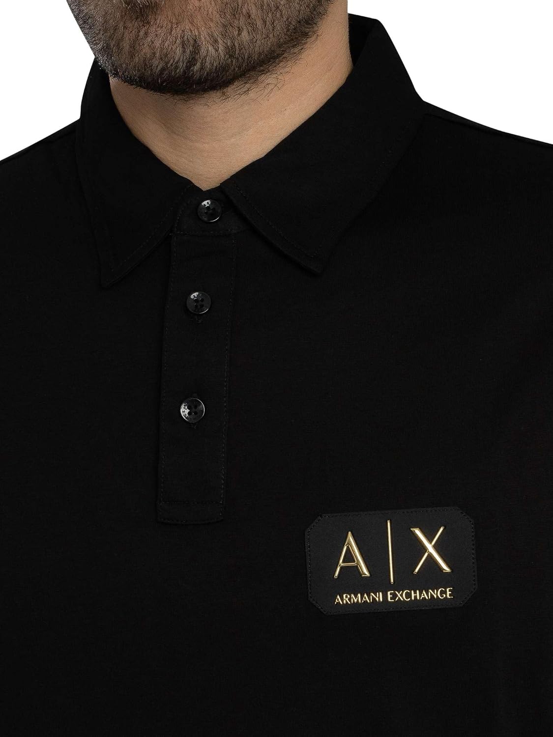 Armani Exchange Men's Cotton Jersey Box Logo Polo Shirt