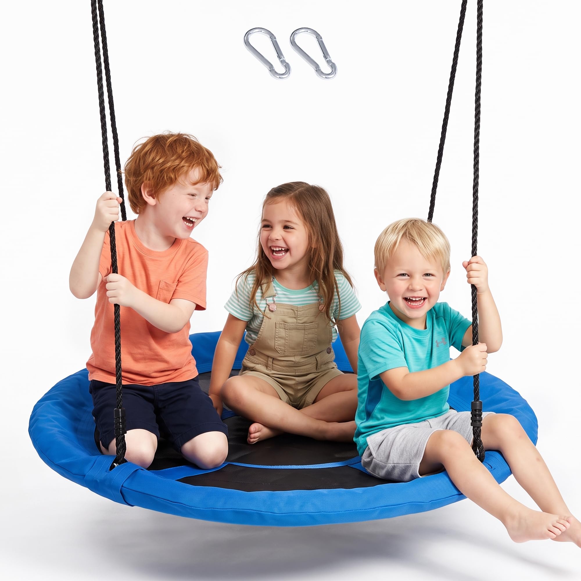 SUPER DEAL 40 Inch Blue Saucer Tree Swing Set for Kids Adults
