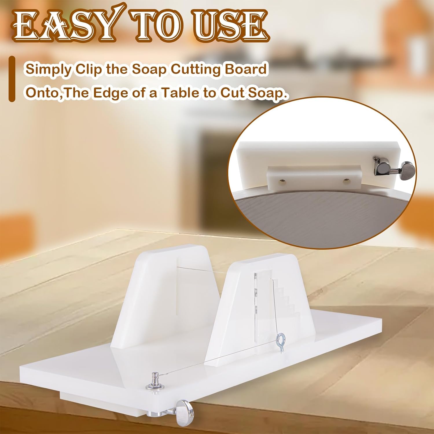 Adjustable Acrylic Soap Cutter, Wire Soap Cutters for Soap Making Loaf Slicer, Handmade Soap Making Candles Trimming Loaf Cutting Tool