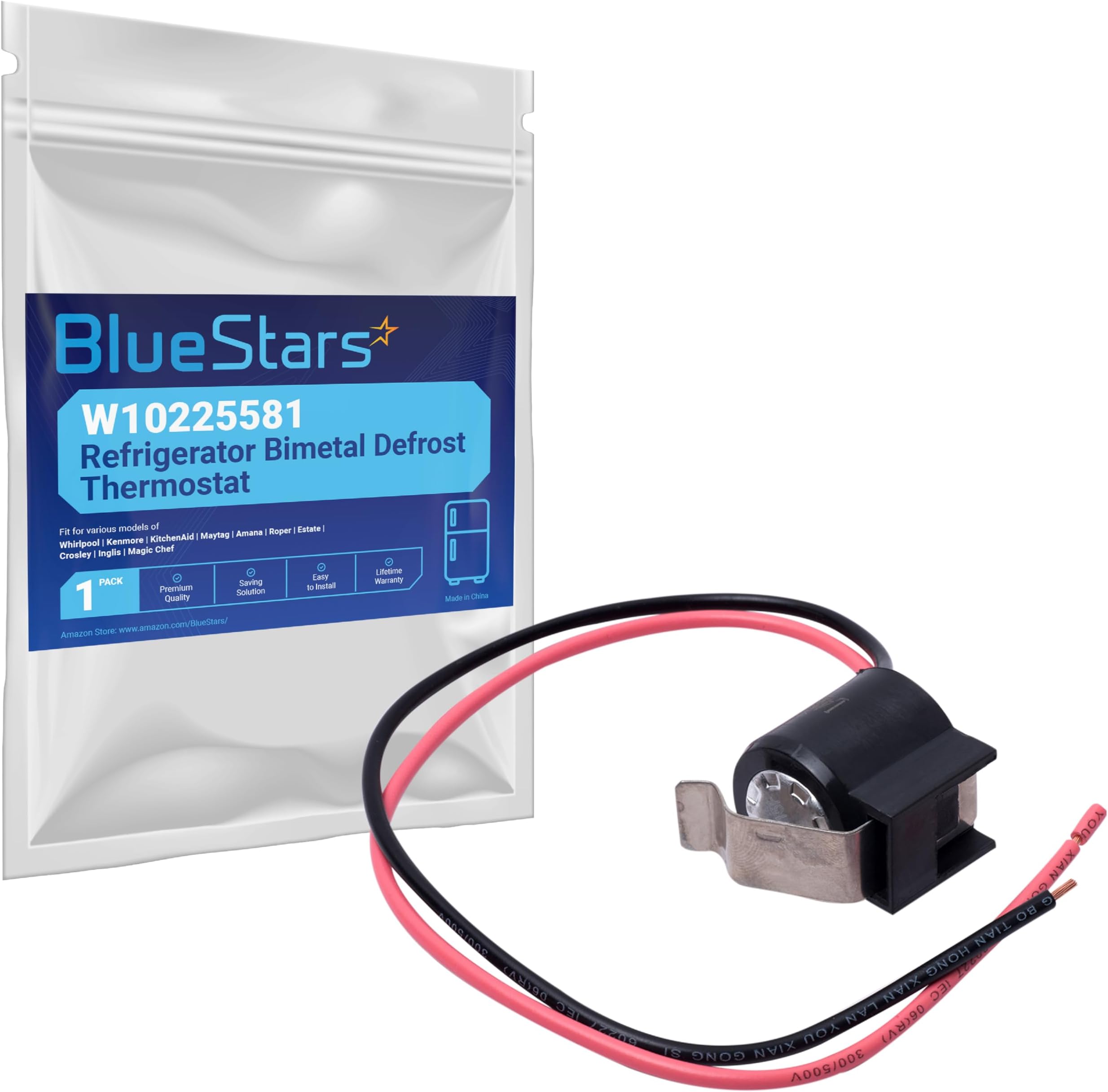 W10225581 Refrigerator Bimetal Defrost Thermostat