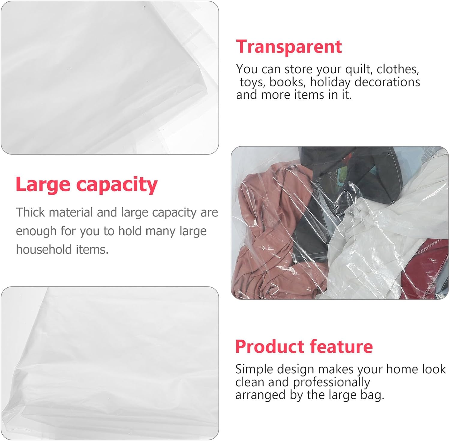 FOMIYES Oversized Christmas Tree Cover Bag 2pcs 120x220cm Pe Anti-tear Dustproof Storage Organizer for Holiday Décor and Furniture Protection