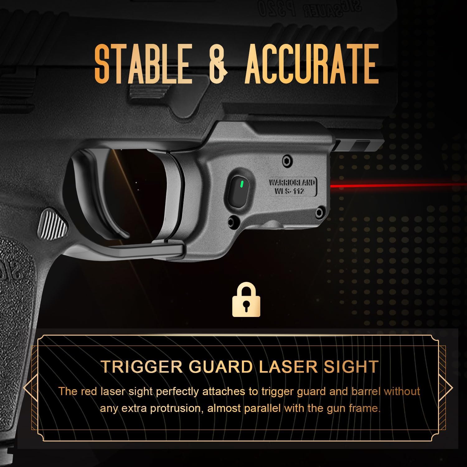 WARRIORLAND Red Laser Sight Fit P320 Compact M18 & Fullsize M17 with Kydex IWB Holster, First Red Beam Sight with Power Indicator, WLS-112 w/ P320 Holster