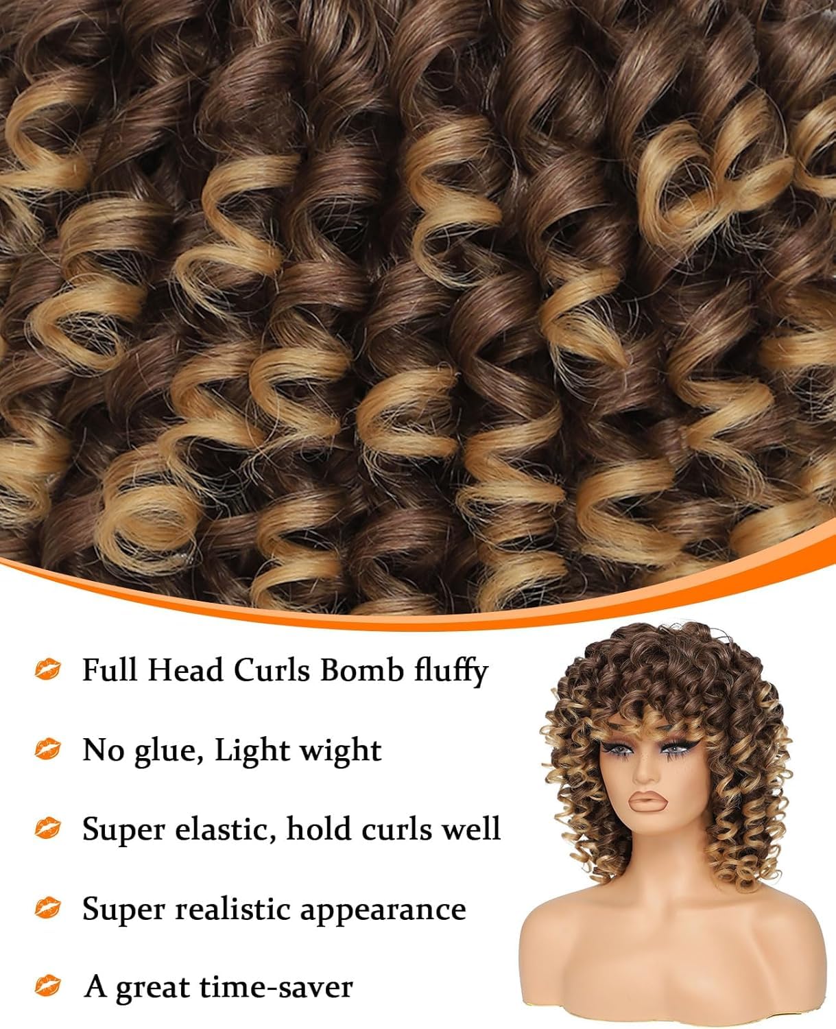 WIG ME UP - Parrucca Donna Lunga Castano scuro Kinks Splendidi Ricci Stile caraibico Caraibi Latina BA-1-4 WIG ME UP - Parrucca Donna Lunga Castano scuro Kinks Splendidi Ricci Stile caraibico Caraibi Latina BA-1-4