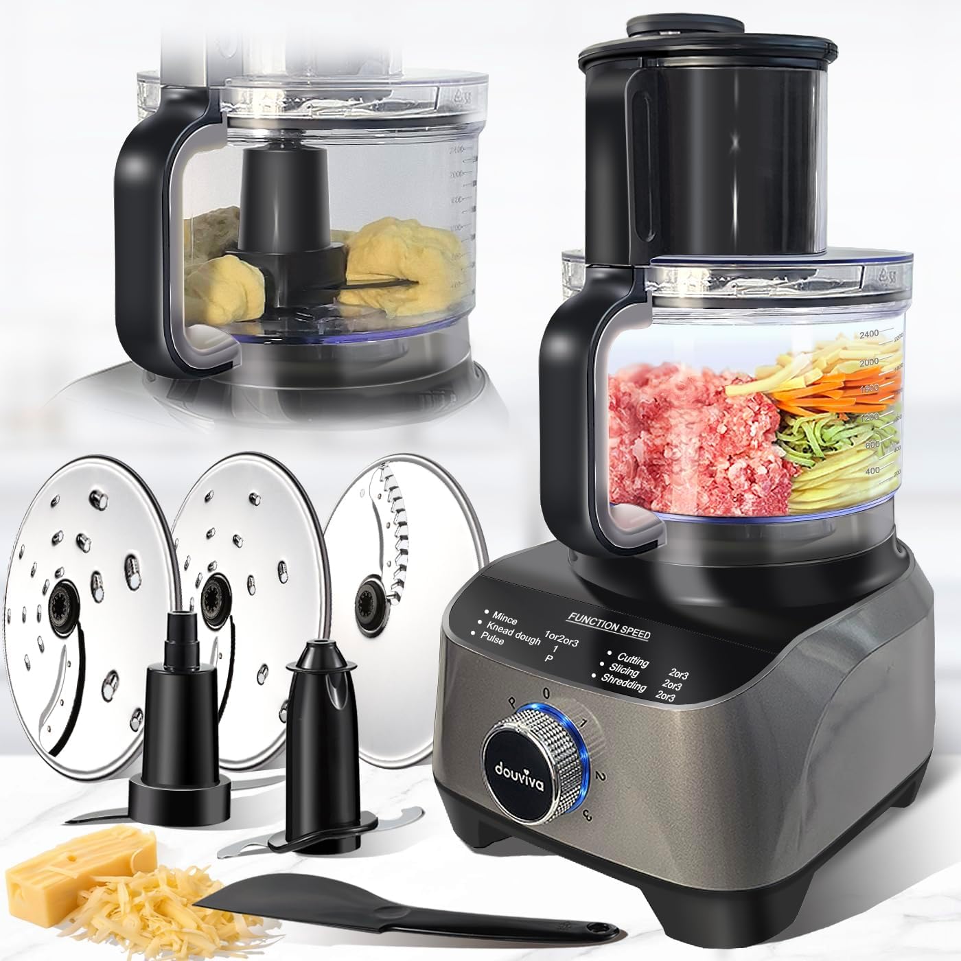 Amazon.com: Blender & Food Processor Combo 1000W, 68oz Processor