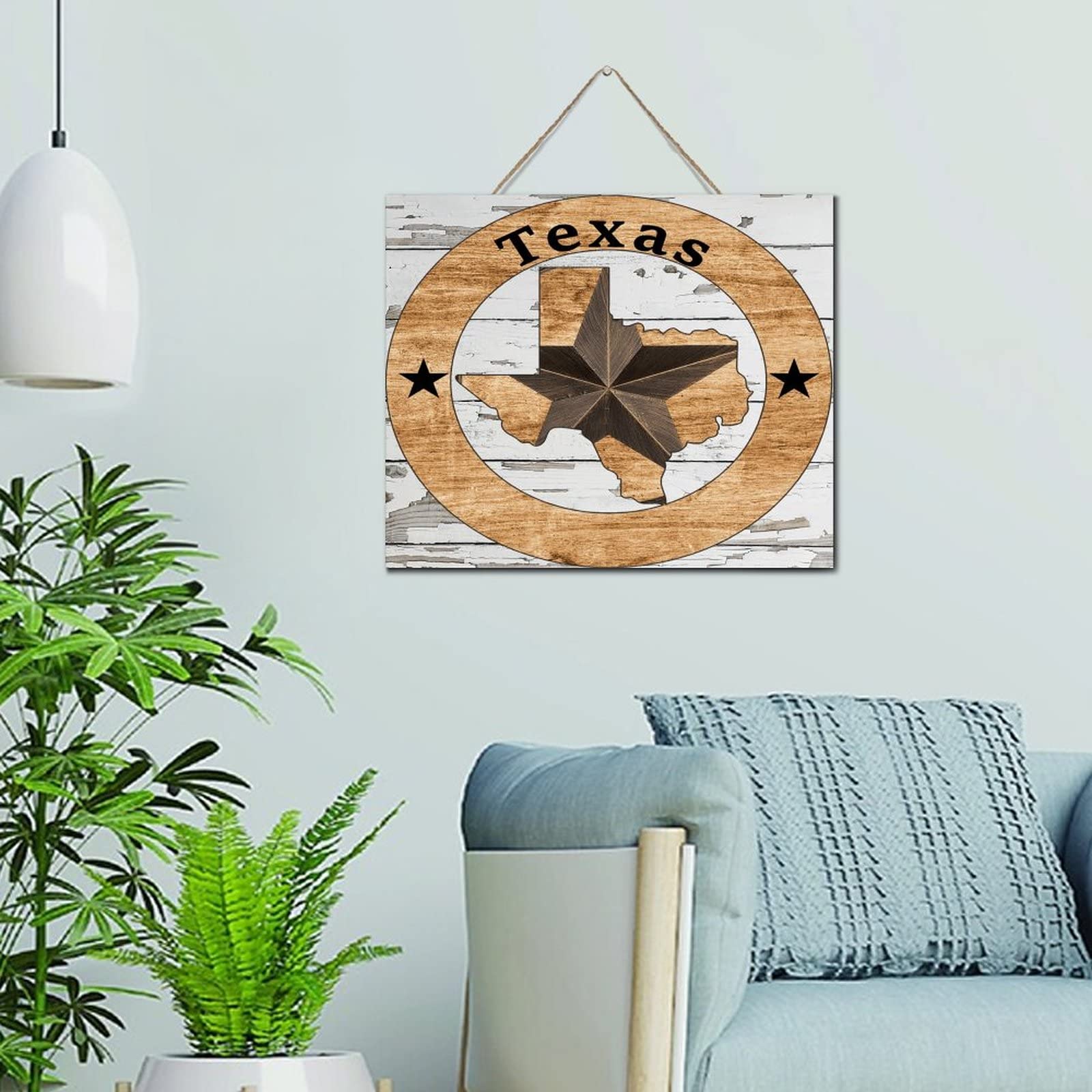 Panneau en bois de ferme Texas Lone Star avec finitions soignées pour décoration