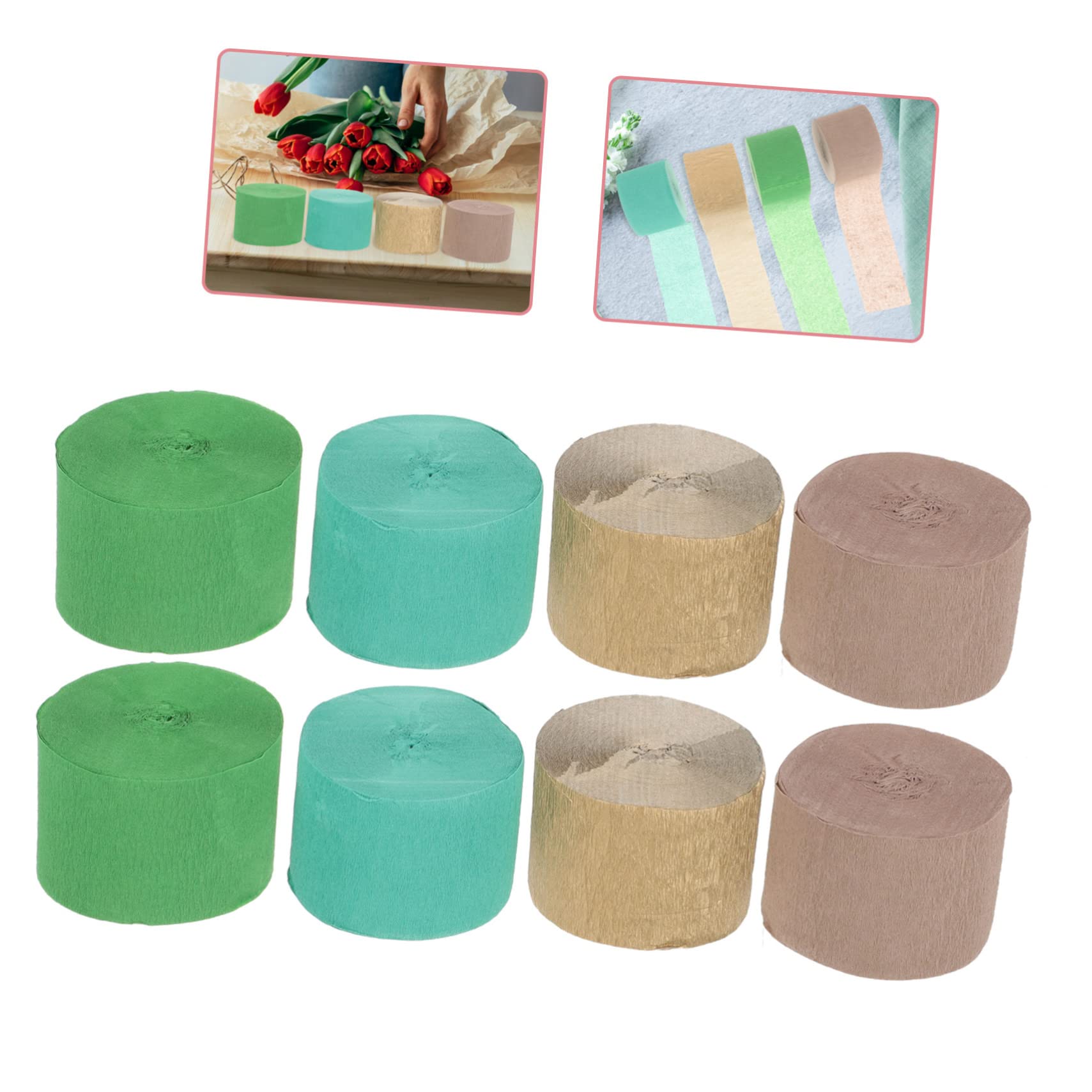 SEWACC 24rouleaux Papier Crépon Pour Fête Décorations Anniversaire Mariage Et Événements Spéciaux
