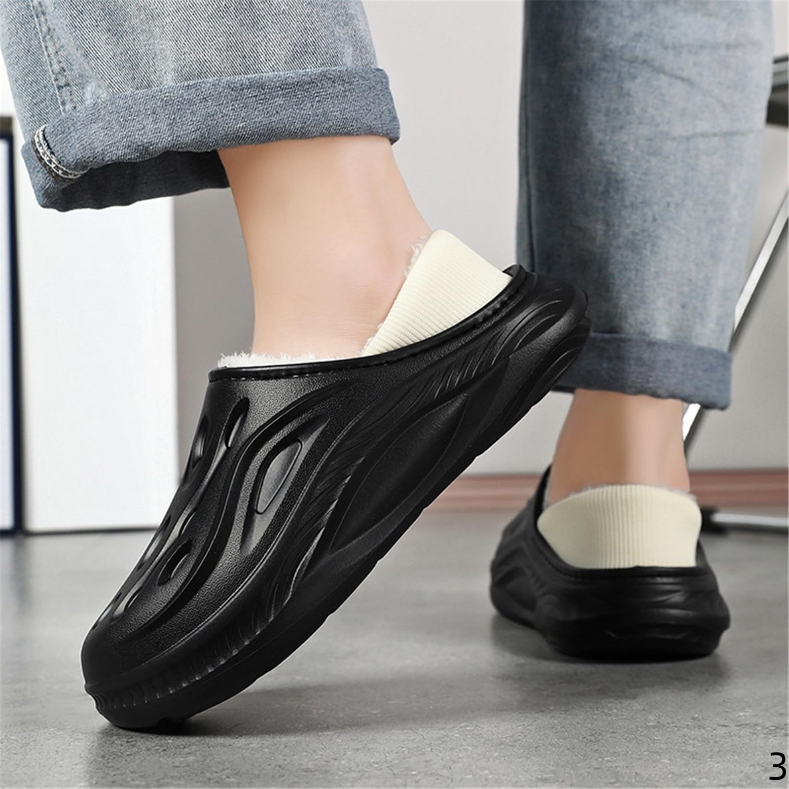Pantofole Donna Da Uomo In Cotone Per Abbigliamento Autunnale E Invernale Eva Impermeabile Antiscivolo Interni Domestici