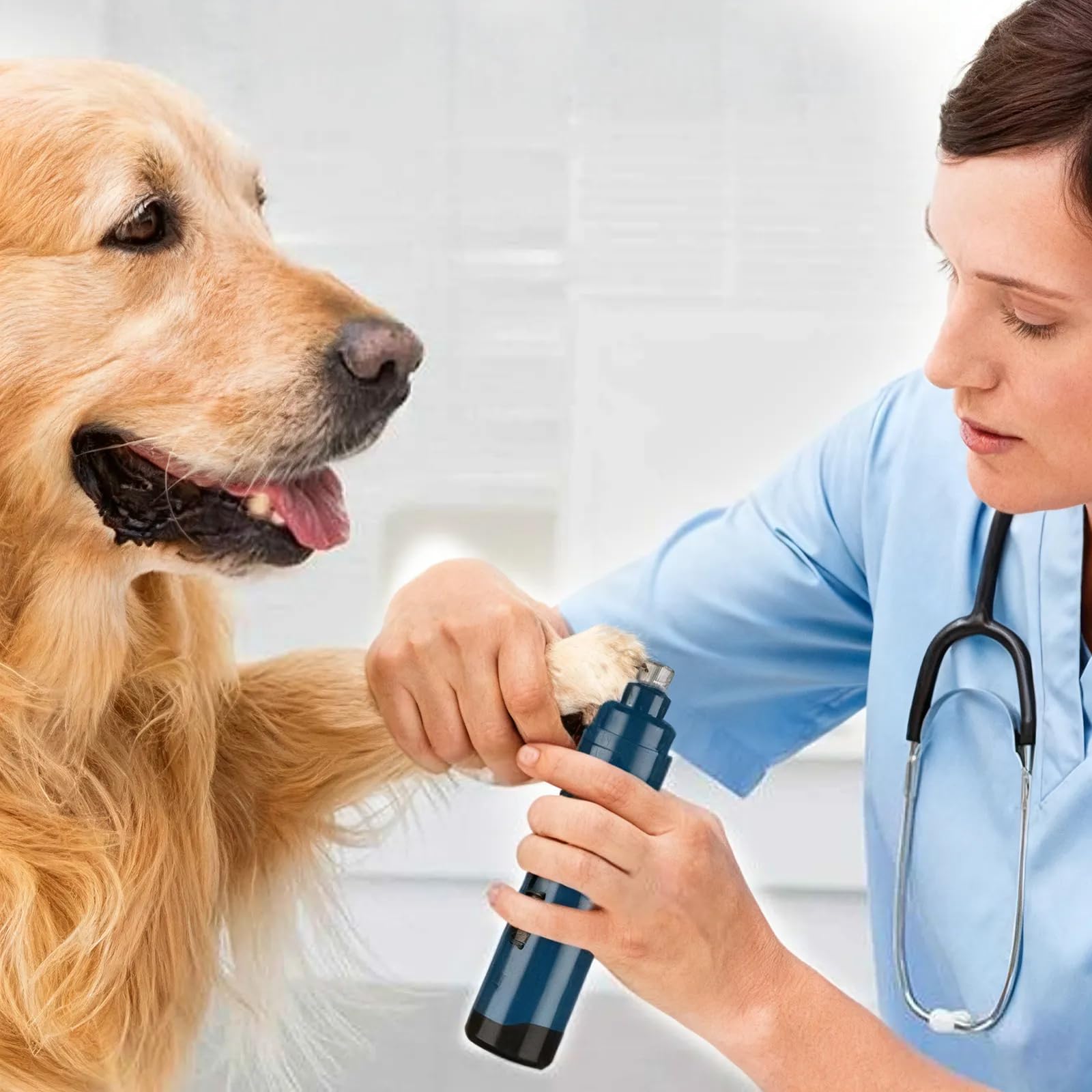 Molinillo de uñas para mascotas, molinillo eléctrico de patas de perro y gato con motor silencioso, cortaúñas portátil y recargable para un aseo seguro y fácil de mascotas en casa