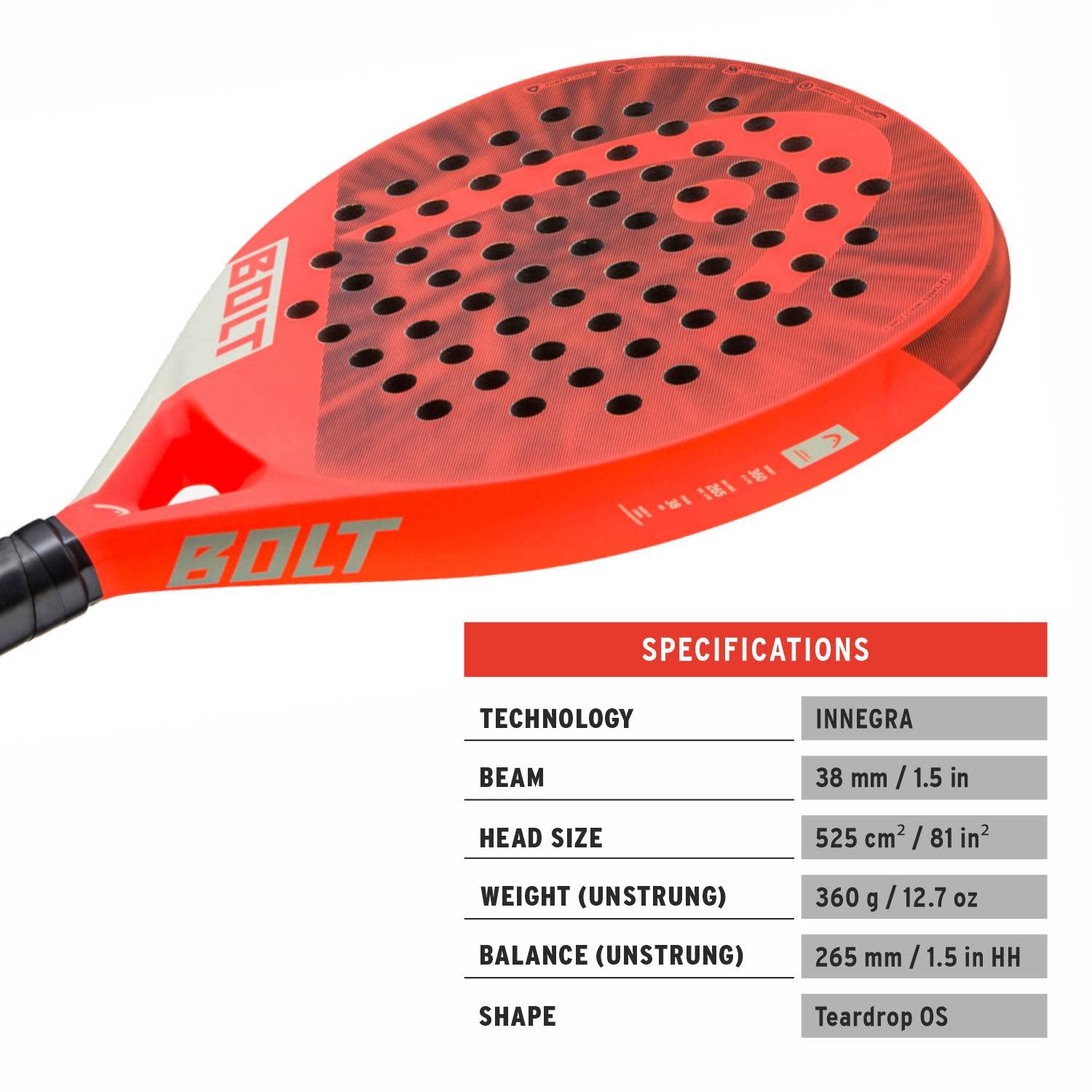 HEAD Bolt 2023 Padel Racquet Racket