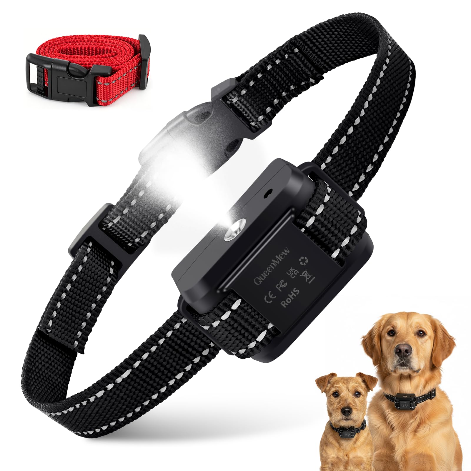Anti Bark Collars for Dogs, Citronella Dog Bark Collar Stop Dogs Barking, Rechargeable Anti Barking Dog Collars with 2 Straps, Spray Collar Safe & Automatic for Indoor Outdoor