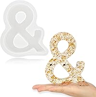 Vista 32 de Gartful Moldes de letras grandes de 7 pulgadas para resina, molde de resina epoxi del alfabeto mayúscula M 3D, moldes de letras de resina gruesa