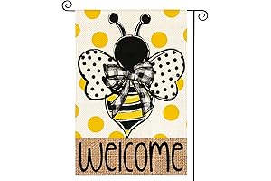 Charming Bee Decor for Your Home: AVOIN Colorlife Summer Polka Dot Bee Welcome Garden Flag