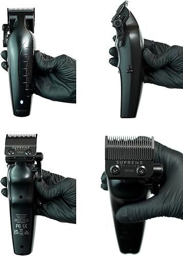 Miniatura 4 de Supreme Trimmer Vader Clipper con hoja cónica DLC STC5098 Tiempo de funcionamiento de 210 minutos 7500 RPM Cortadora de pelo profesional sin