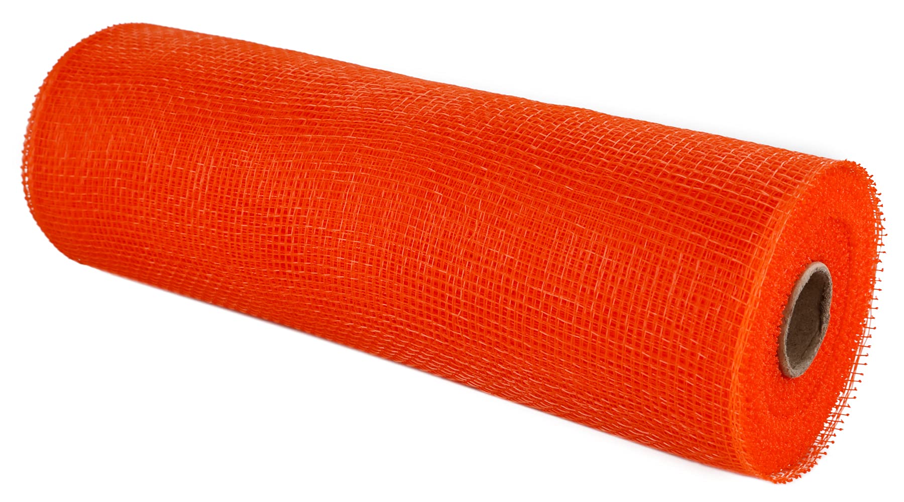 Ruban Maille En Toile De Jute Poly - 10 Pouces X 10 Yards - Orange Vif - Pour Décoration Et Couronnes
