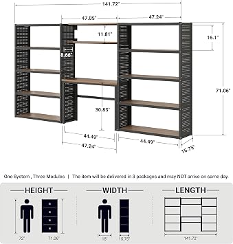 FLEXIMOUNTS 142 Garage Storage System with Workbench & Pegboard, Black
