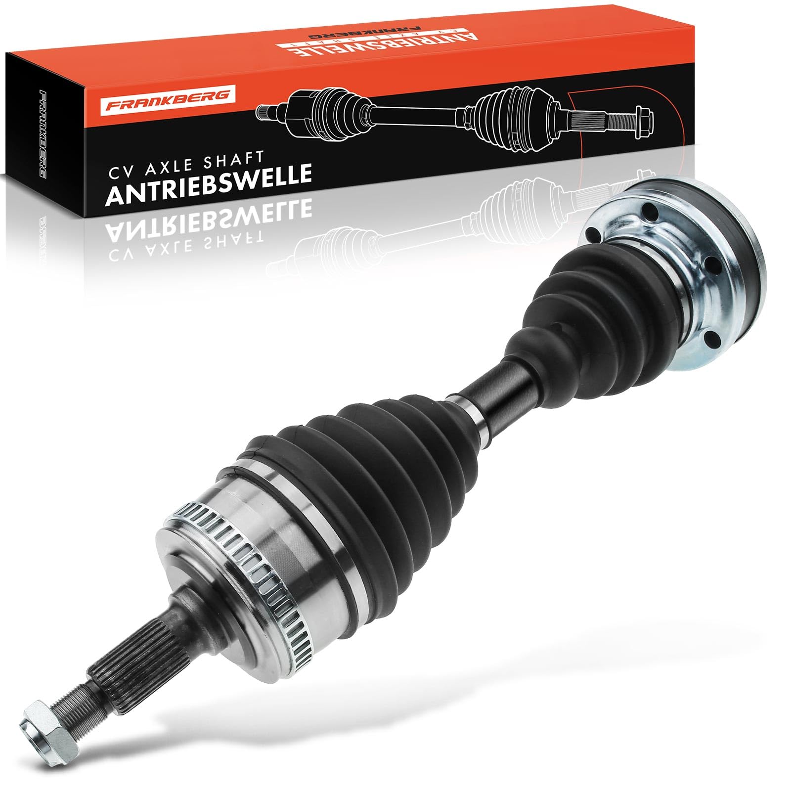 Frankberg Eje motriz Eje de transmisión con ABS Ring Eje delantero Compatible con V-Klasse 638/2 V200 V220 Vito Bus W638 108 110 112 Vito Combi W638 108 110 112 Replace# 6383342334