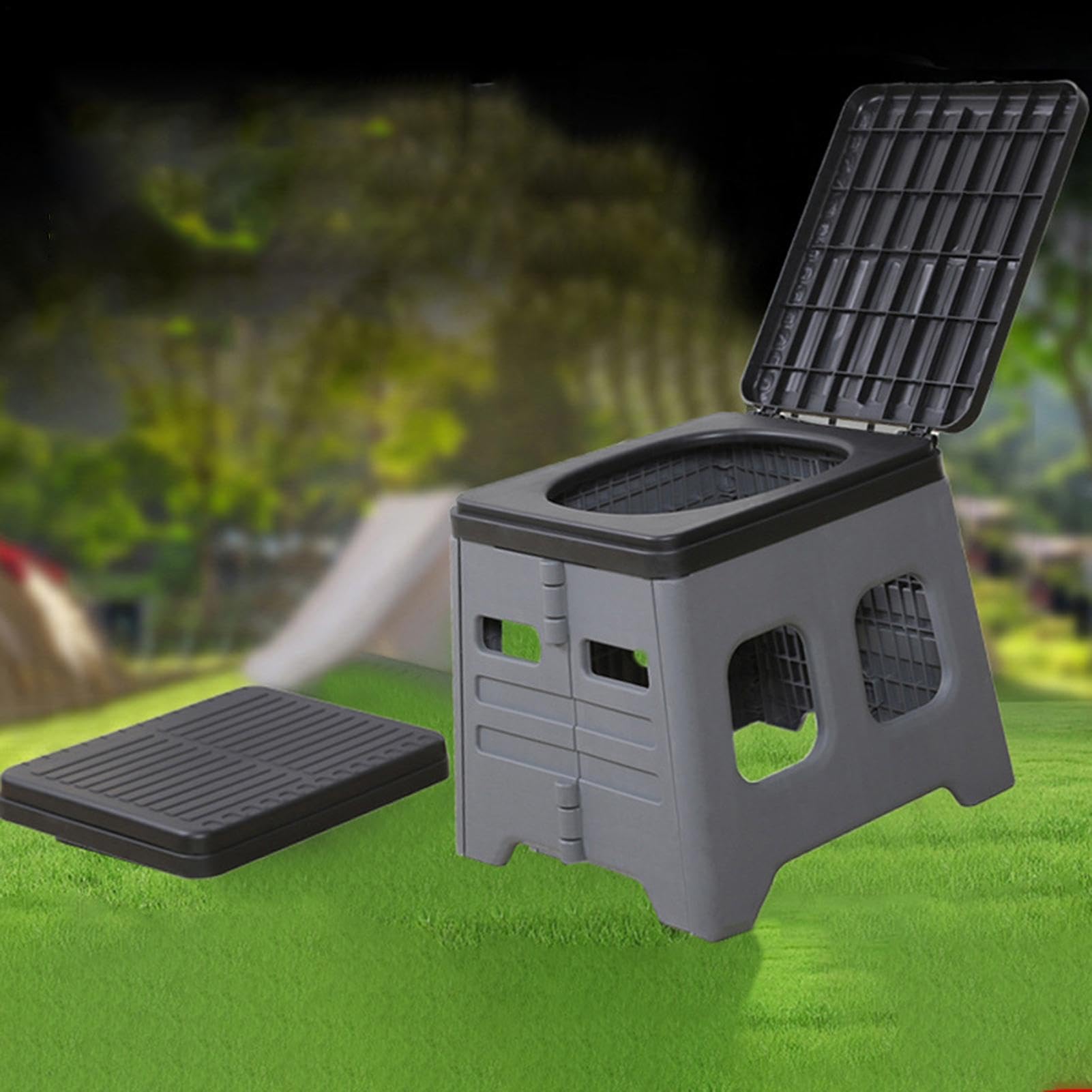 Asiento de inodoro para camping, portátil, de viaje, camión, automóvil