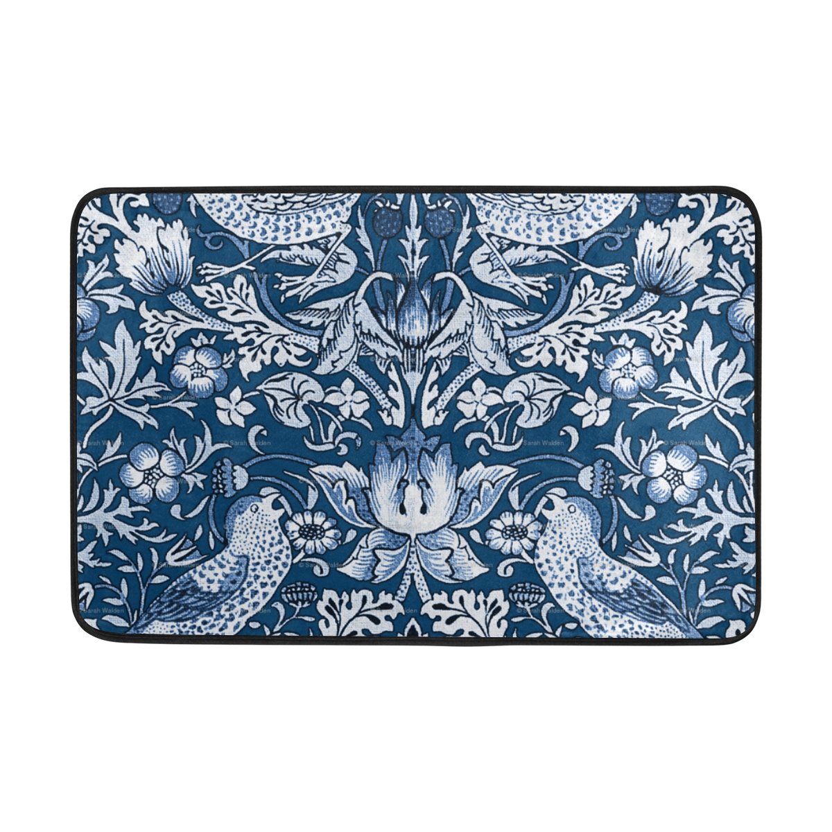 JSTEL William Morris Prints Doormat Indoor/Outdoor Washable Garden Office Door Mat,Kitchen Dining Living Hallway Bathroom Pet Entry Rugs with Non Slip Backing