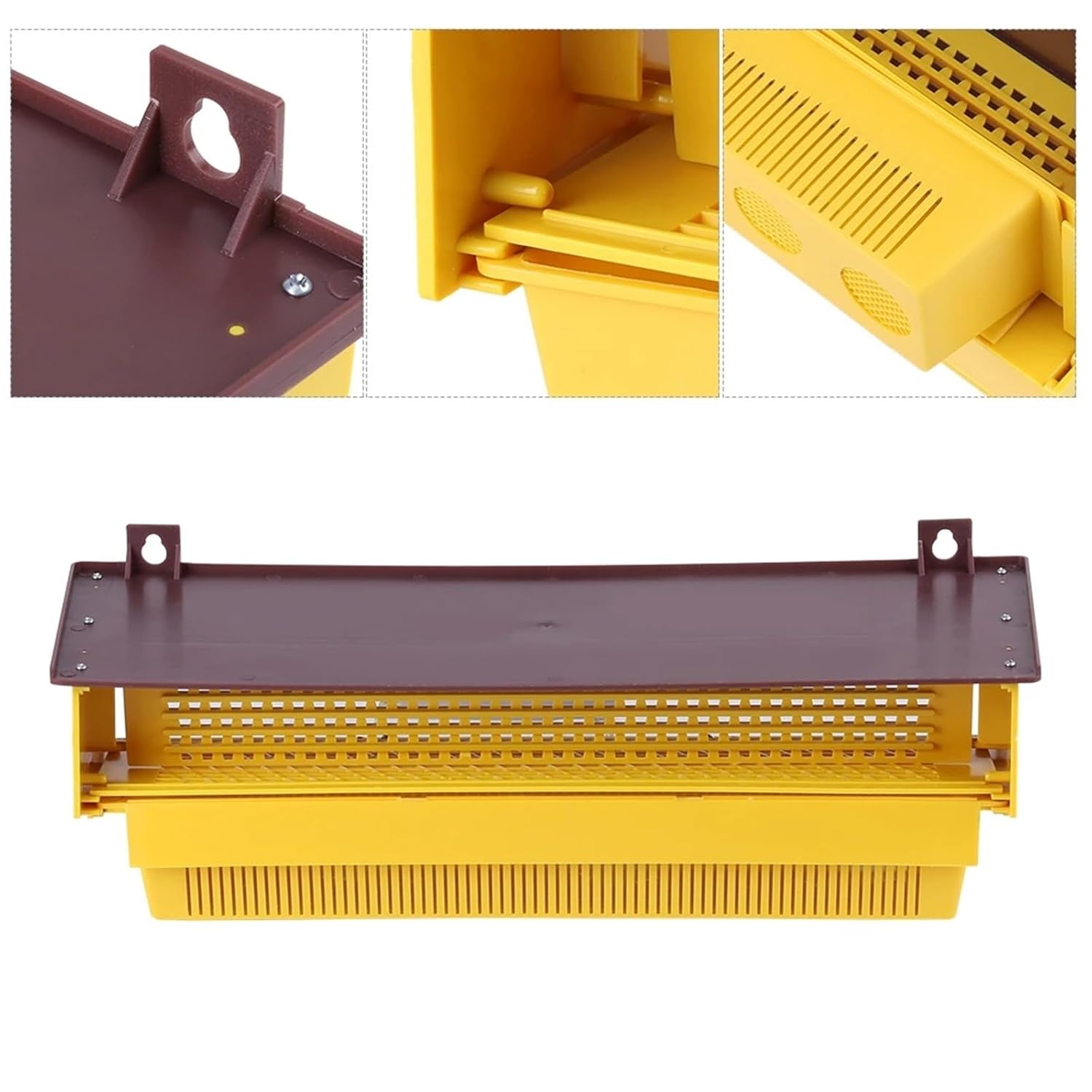 Beekeeping, Detachable Yellow Plastic Pollen Collector with Ventilated Tray, Beekeeping Tools,for Beekeepers