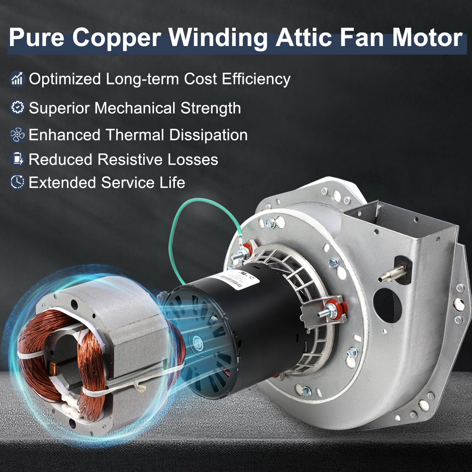 12156009 12056010 Exhaust Blower Motor For Whitfield Advantage I, II - View #12