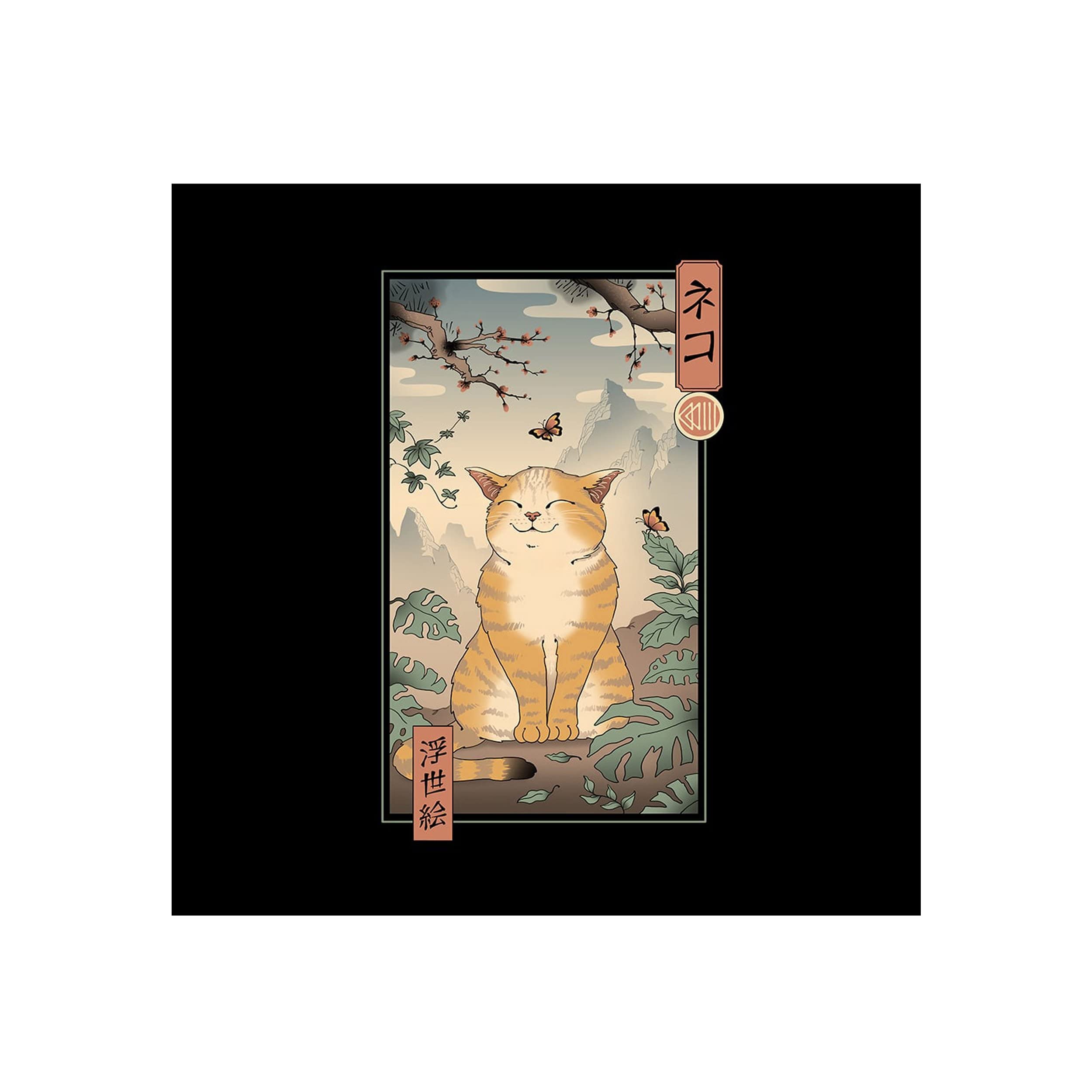 Edo Cat Art Print by Vincent Trinidad 40x40cm / Print Only