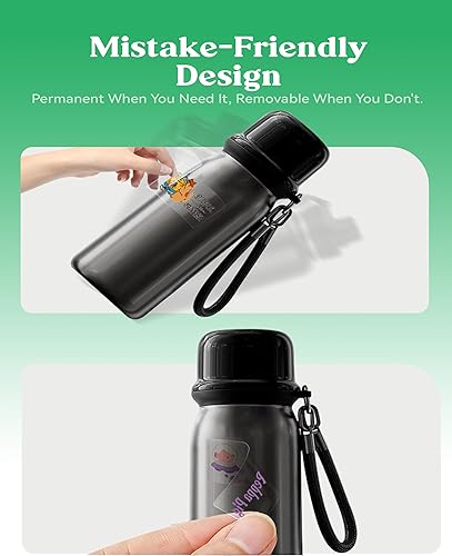 Miniatura 6 de Uinkit Papel adhesivo de vinilo 100% transparente para impresora de inyección de tinta, 15 hojas de papel adhesivo transparente imprimible de 8.5 x