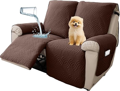 Miniatura 18 de Deep Dream Fundas para sofá 100% impermeables, fundas acolchadas antideslizantes para sofá de 3 cojines, funda de sofá para perros, funda lavable,