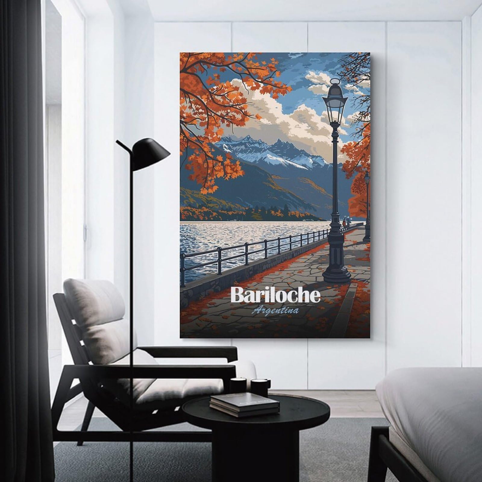 Junmoney Bariloche, Argentina Hanging Wall Art, 24x36inch(60x90cm), for Gallery Wall Decor And Room Displays, Home Wall Art for Statement Displays
