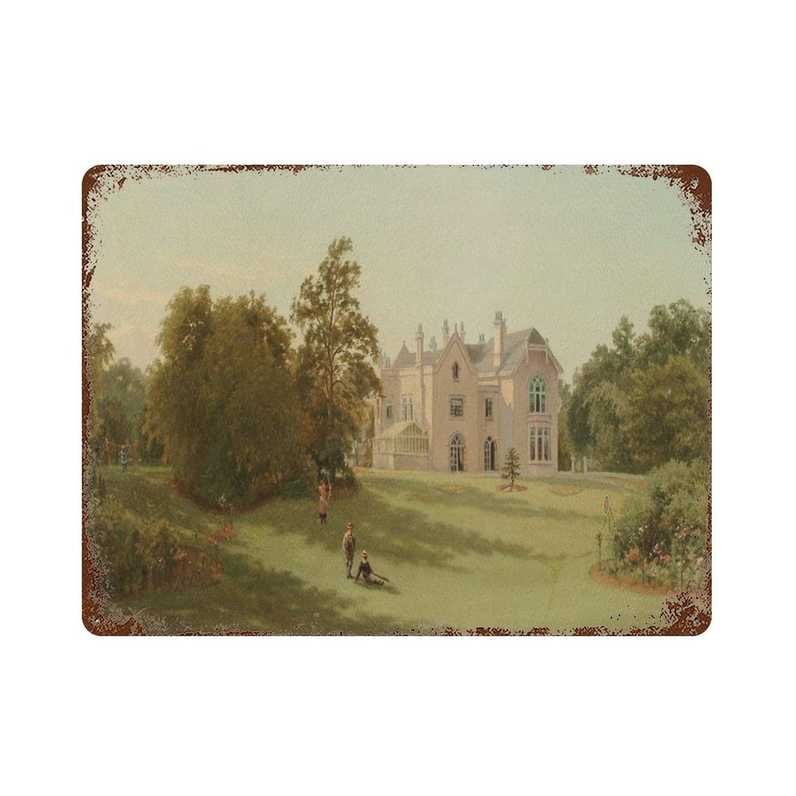 xiaoxiaoshen Sport Vintage， Landscape Painting, Pastel Tone Wall Decor Art Metal Tin Poster Modern Home Decor Art Home Bar Shop Decorations Vintage Sign 30x40cm