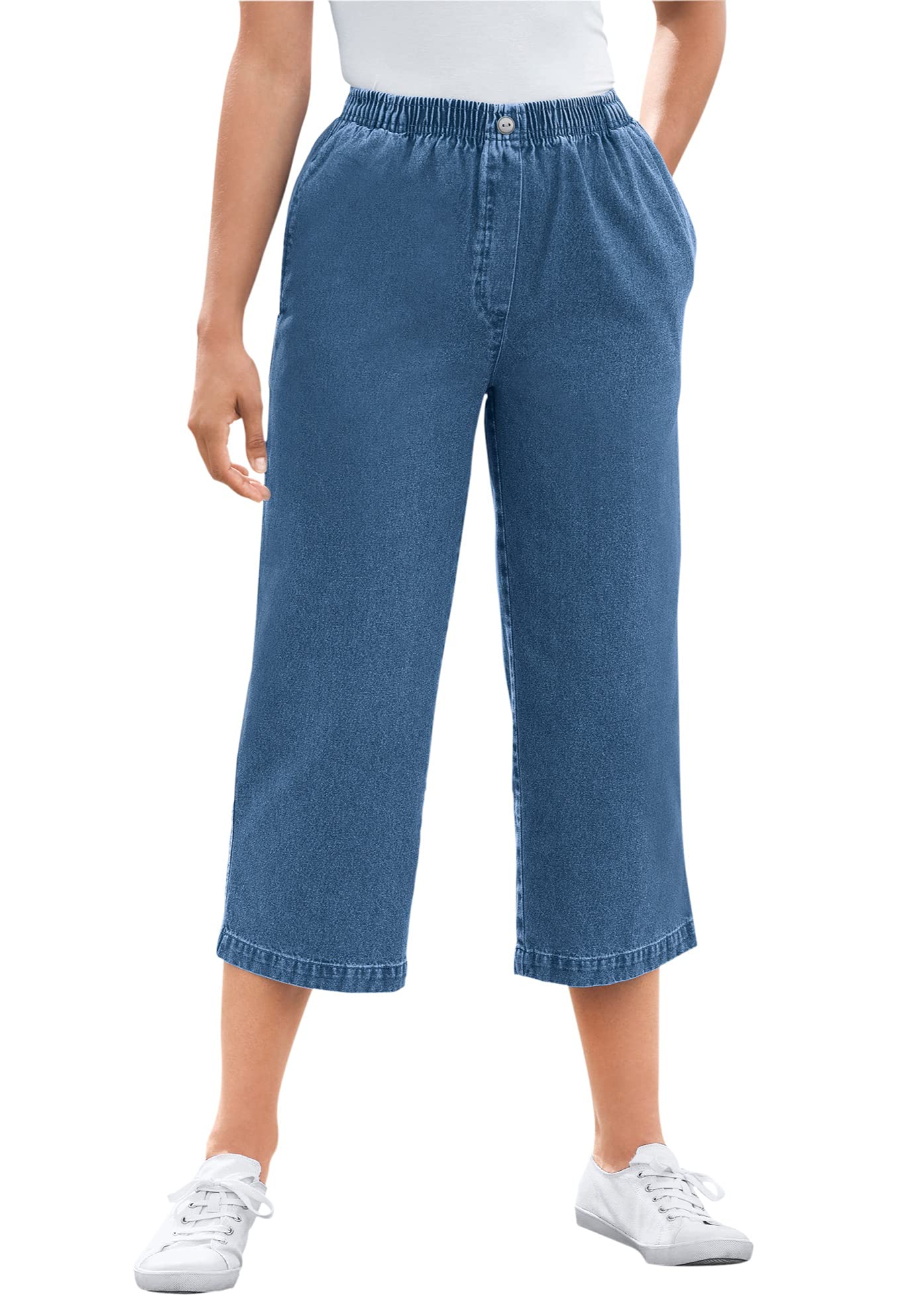 Woman Within Plus Size 7-Day Denim Capri