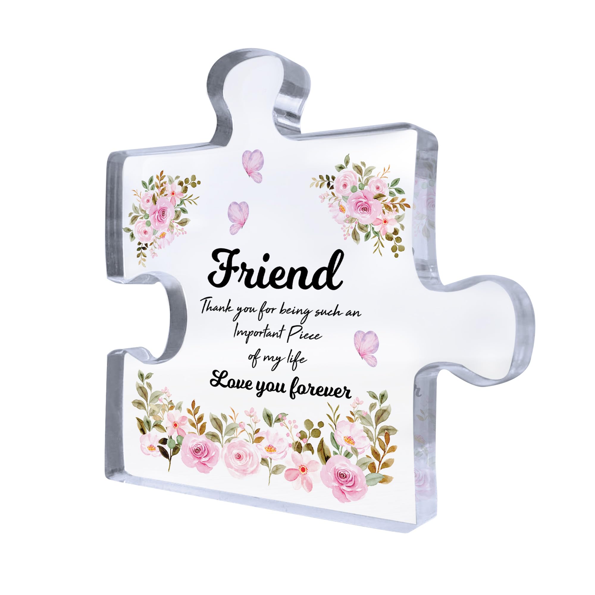 Red Ocean Gifts For Friend Important Piece Of My Life Thank You Gift For Best Friend Birthday Christmas Friendship Plaque Novelty Gift For Friend Gifts For Her Keepsake Gifts For Women