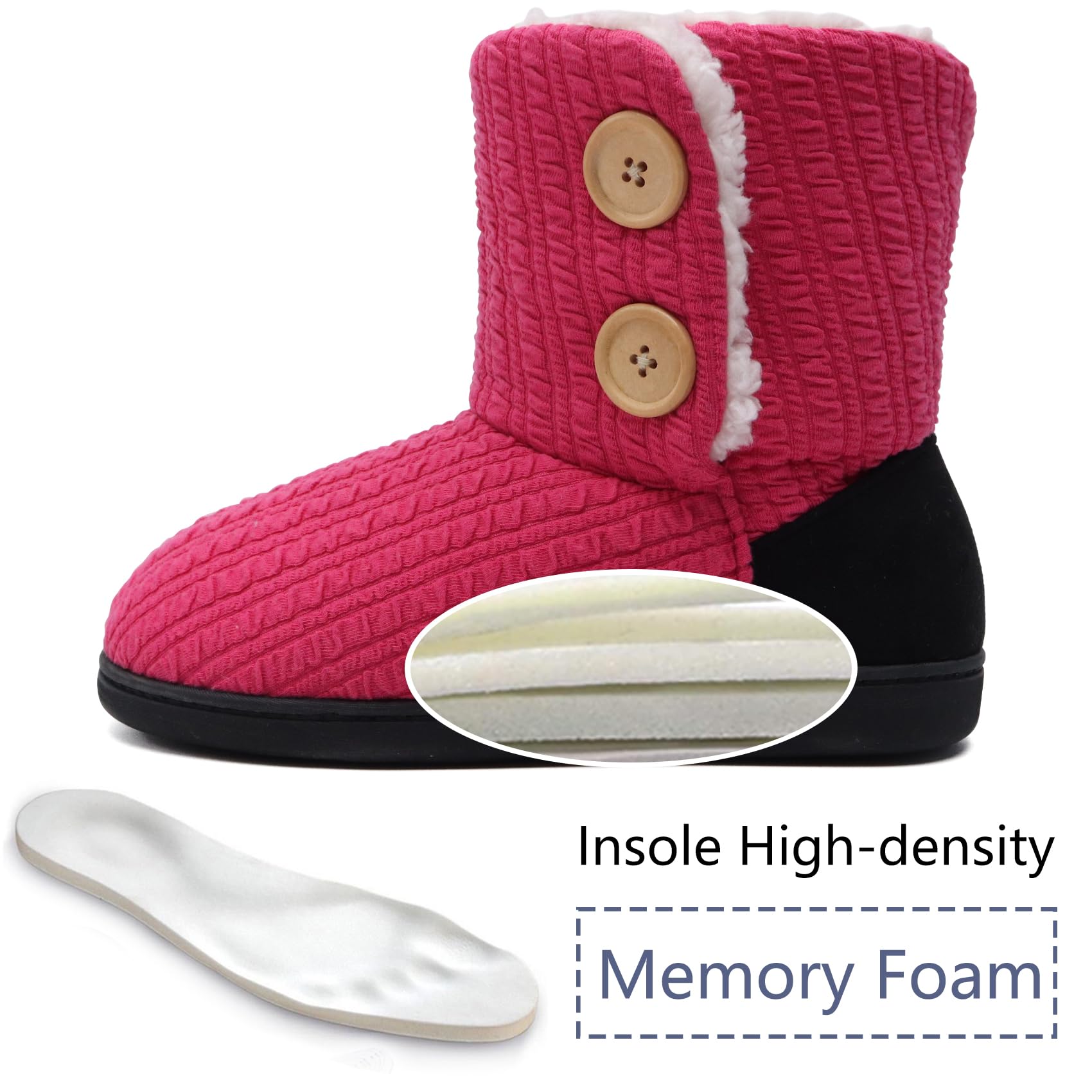 ONCAI Pantofole Da Donna Calde Pantofole In Tessuto a Maglia Comode Pantofole Antiscivolo Fashion