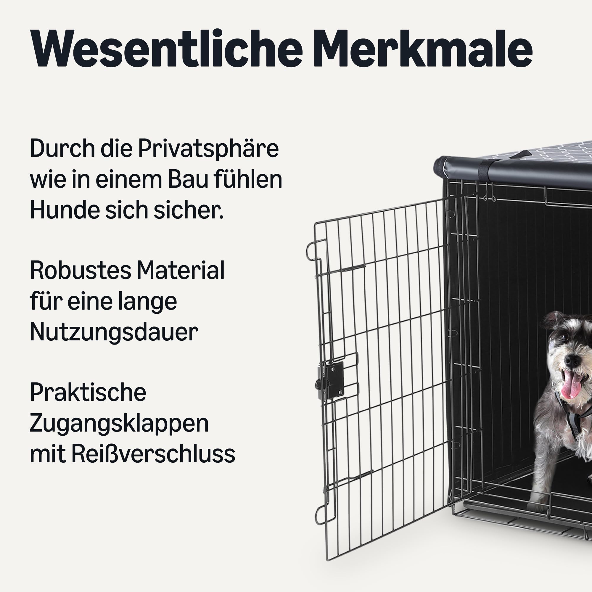 Amazon Basics Hundekäfigabdeckungen, Kistenabdeckungen für Hundekäfige, 121.9 cm, Muster