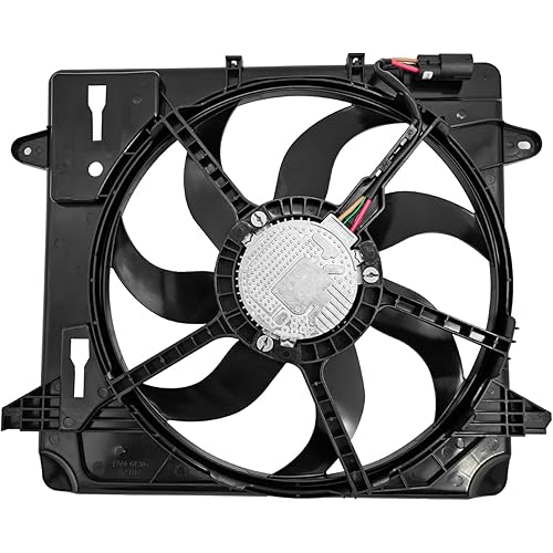 621-601 Engine Cooling Radiator Fan Assembly Compatible with Jeep Wrangler 3.6L 2012-2017, Wrangler JK 3.6L 2018, 68143894AB 6010277 624080 CF13078 68143894AA